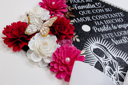 Para Mi Familia - Virgen de Guadalupe Graduation Cap Topper