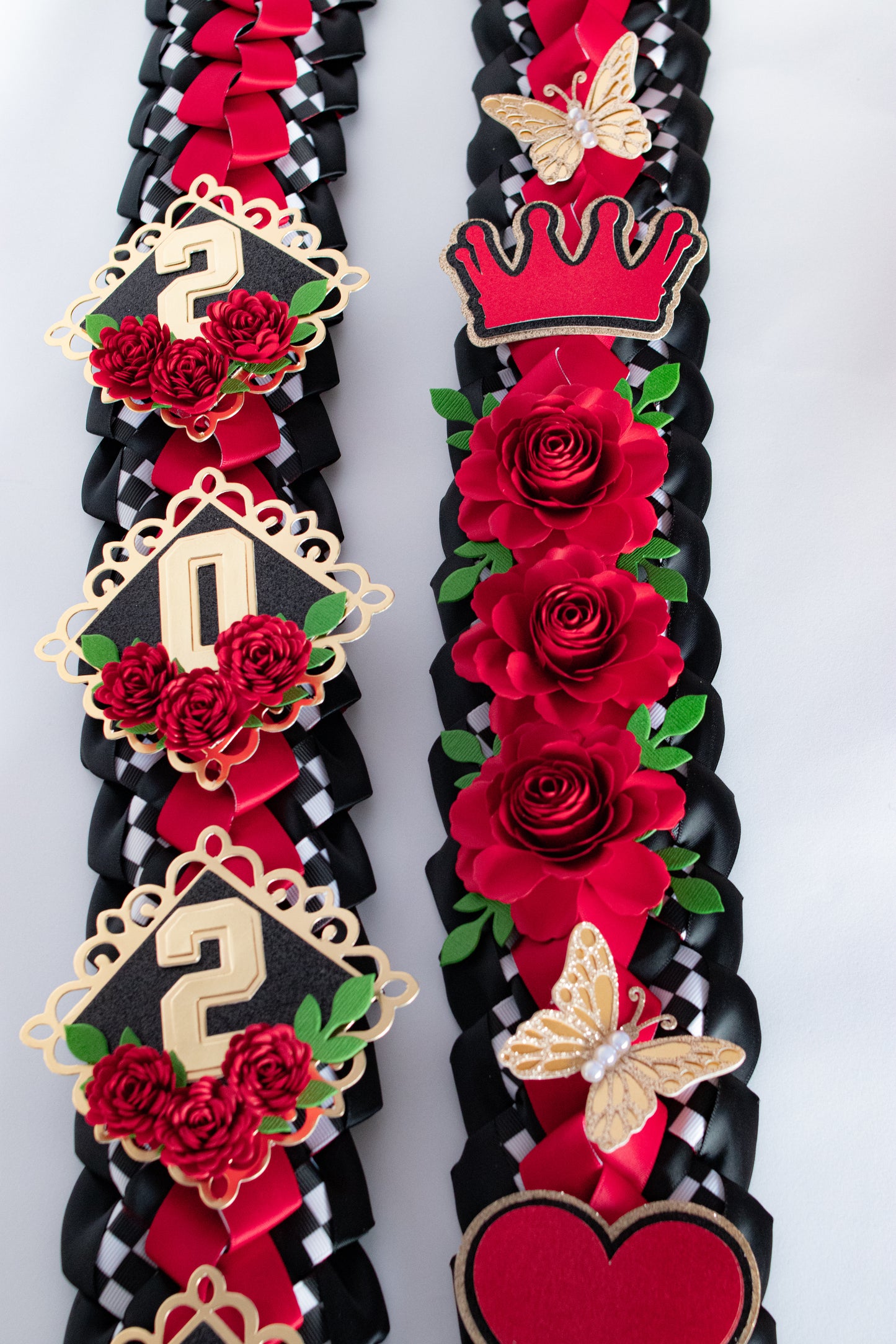Queen of Hearts Inspired Lei – 60” Military Braid