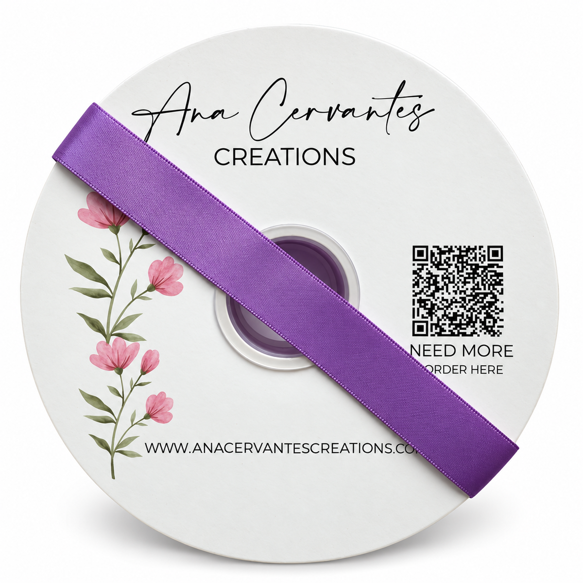 7/8” Double-Faced Satin Ribbon - 100 yards (Grape)