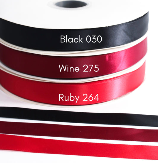 7/8” Double-Faced Satin Ribbon - 100 yards (Shades of Passion)