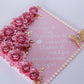 Pink Rose Graduation Cap Topper – Handmade Luxury Floral Design