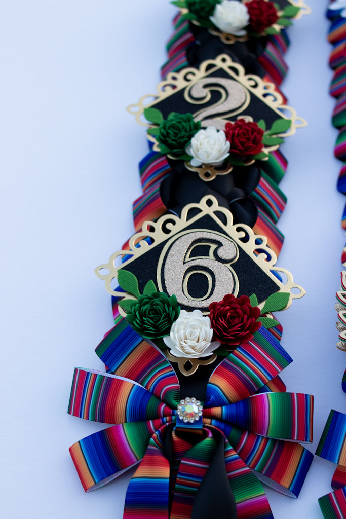 Mexico Lindo y Querido Graduation Lei - Virgen de Guadalupe