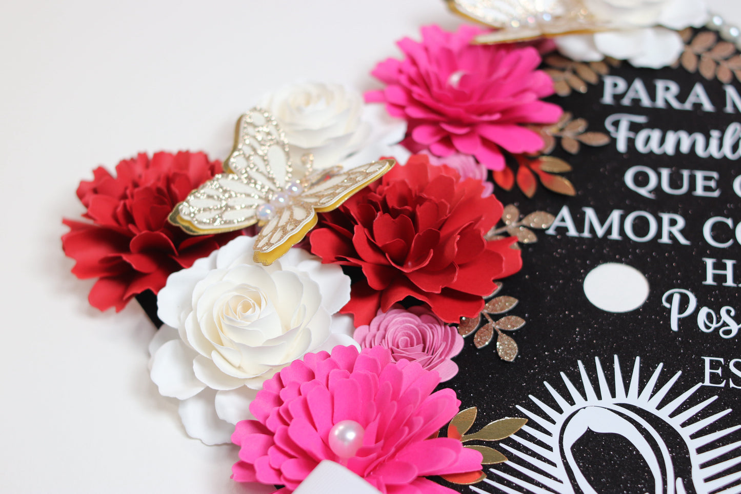 Para Mi Familia - Virgen de Guadalupe Graduation Cap Topper