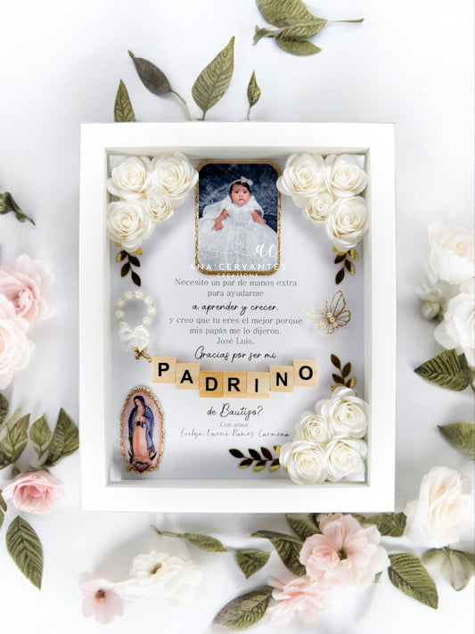 Baptism Proposal Shadowbox - Padrino
