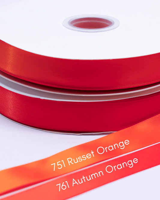 7/8” Double-Faced Satin Ribbon - 100 yards (Oranges)