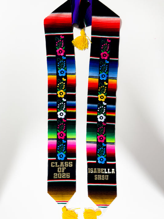 Custom Sarape Graduation Stole — Handcrafted and Personalized