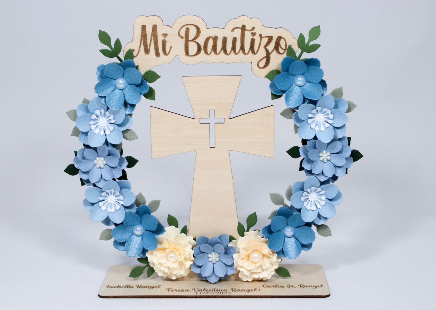 Recuerdos/Centros de Mesa Para Bautizo (Blue Cross)