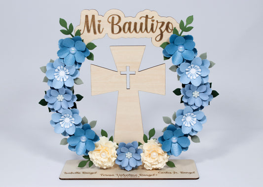 Recuerdos/Centros de Mesa Para Bautizo (Blue Cross)