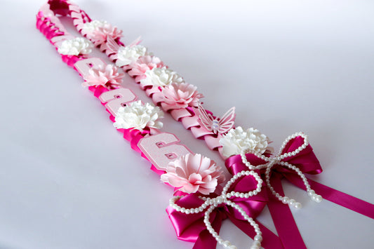 Azalea Bloom Graduation Ribbon Lei