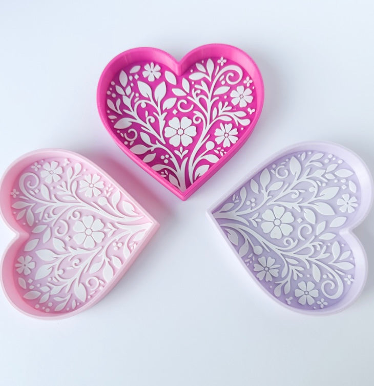 3D-Printed Talavera Pen Holder & Heart Tray Set