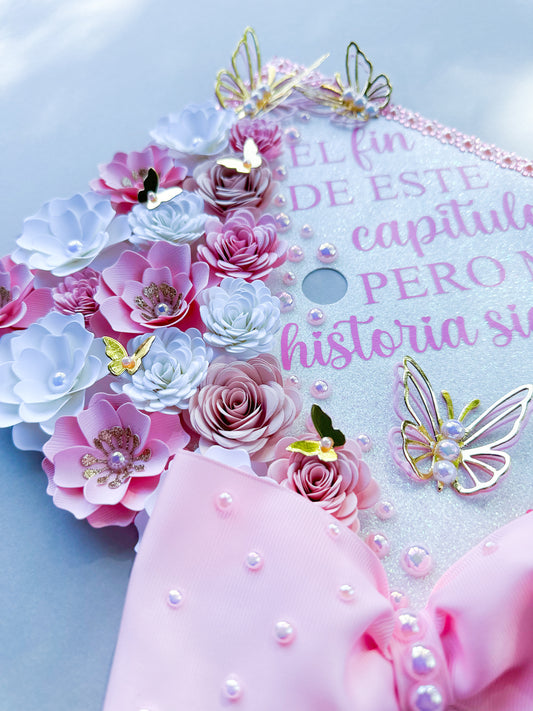 Pretty in Pink Graduation Cap Topper