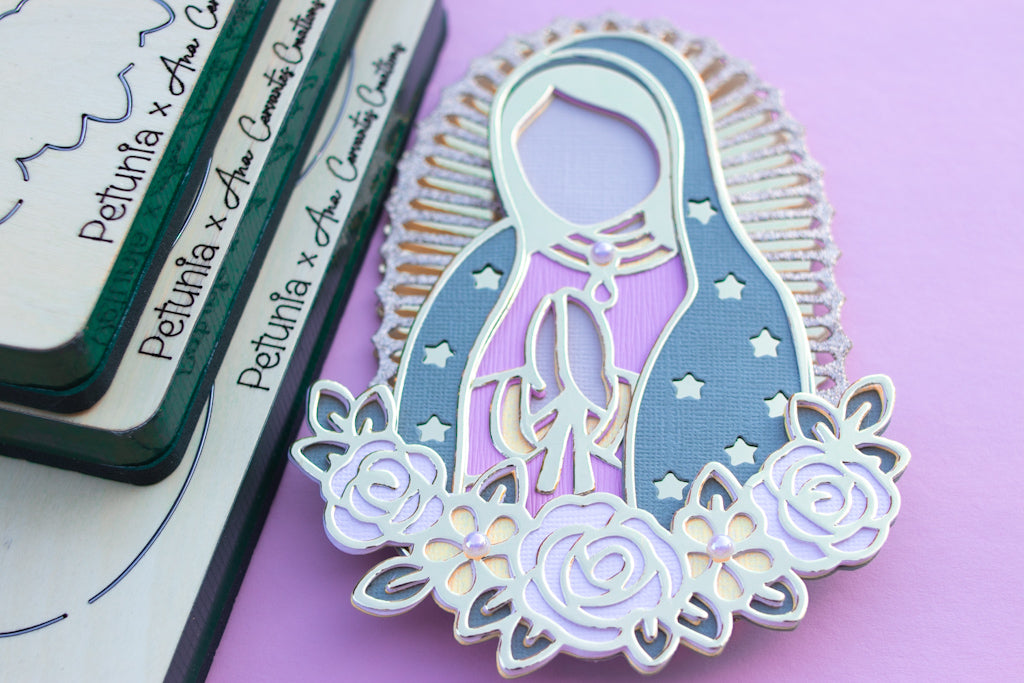 PREORDER (END OF JUNE) Wooden Die (MADERA) - Petunia x Ana Cervantes Creations™ - Virgen de Guadalupe