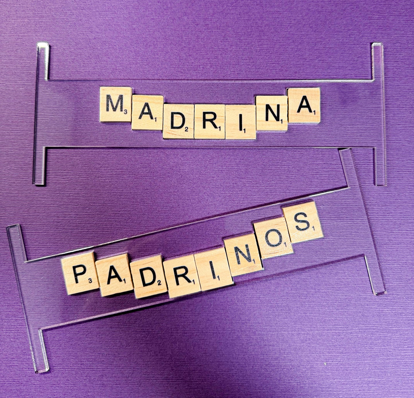 Baptism Proposal Scrabble Tile Positioning Stencil Set (2 Pieces)