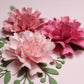 Valentina Flower - Cardstock Flowers with Leaves 12 Pack – 2.75"