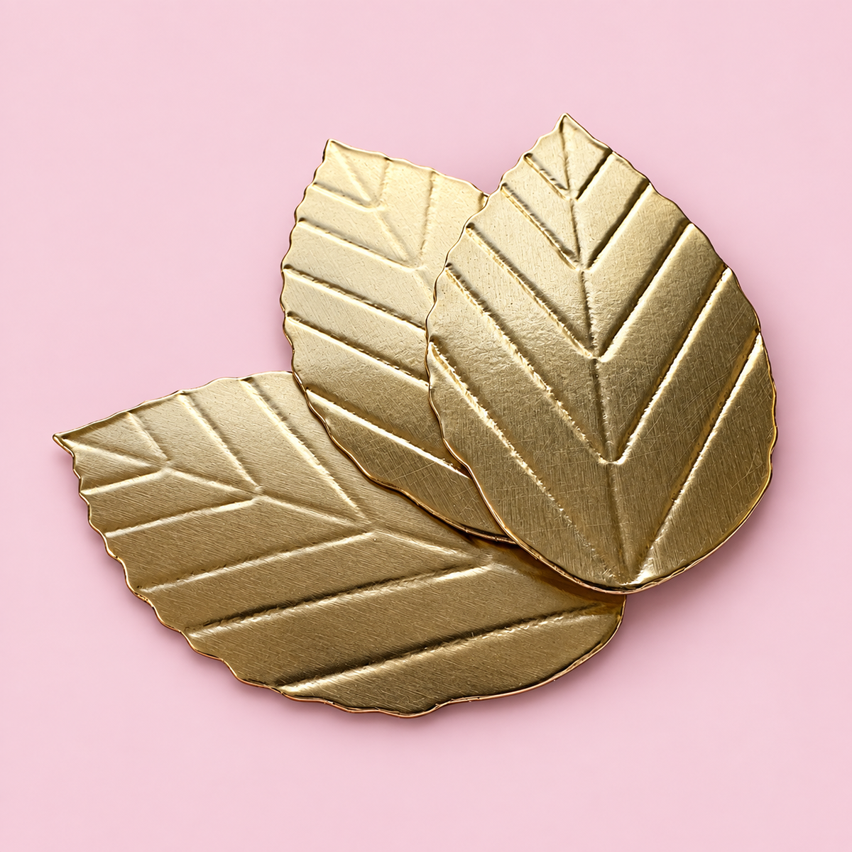 EXTRAS – 2" Embossed Rose Leaves Wooden Die