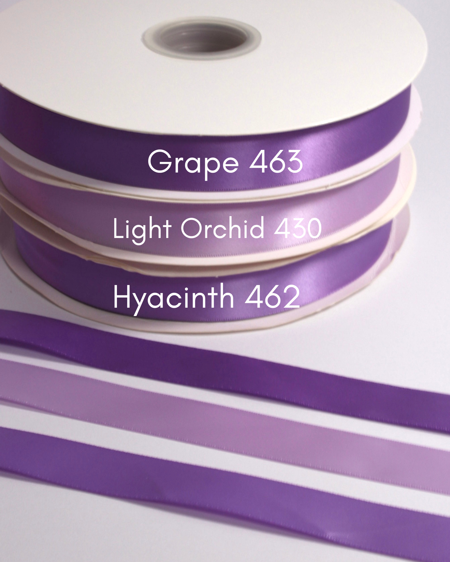 7/8” Double-Faced Satin Ribbon - 100 yards (Lilacs)