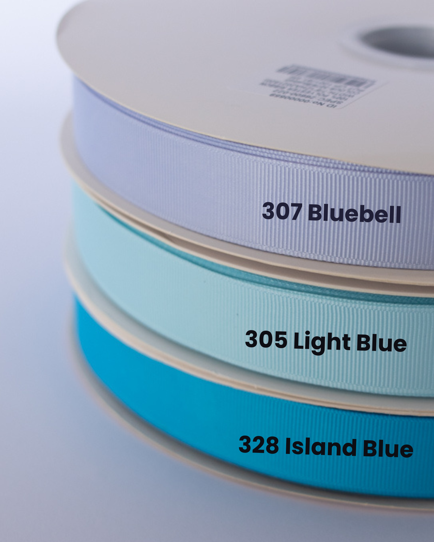 7/8” Grossgrain Ribbon - 100 yards (Light Blues)