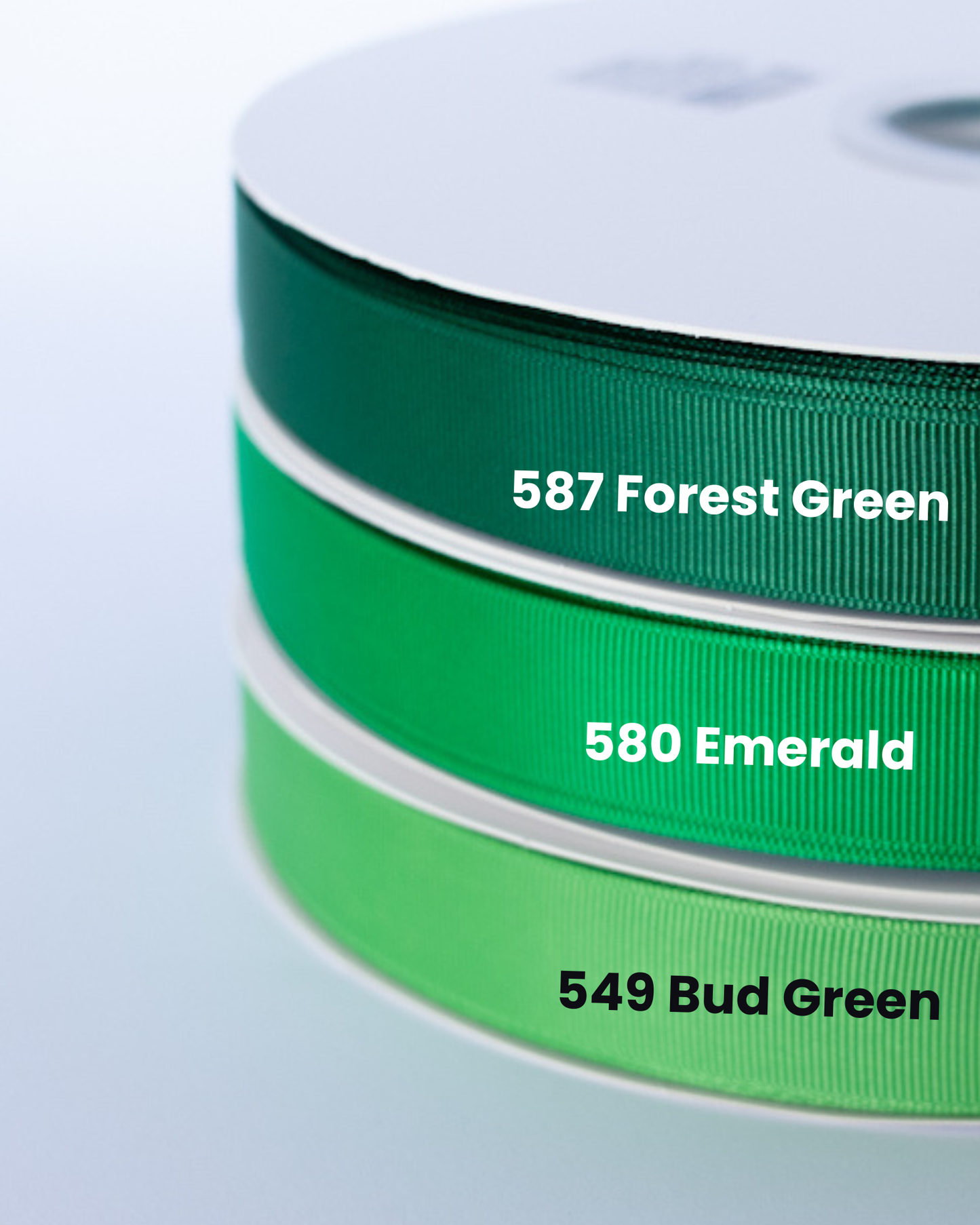 7/8” Grossgrain Ribbon - 100 yards (Greens)