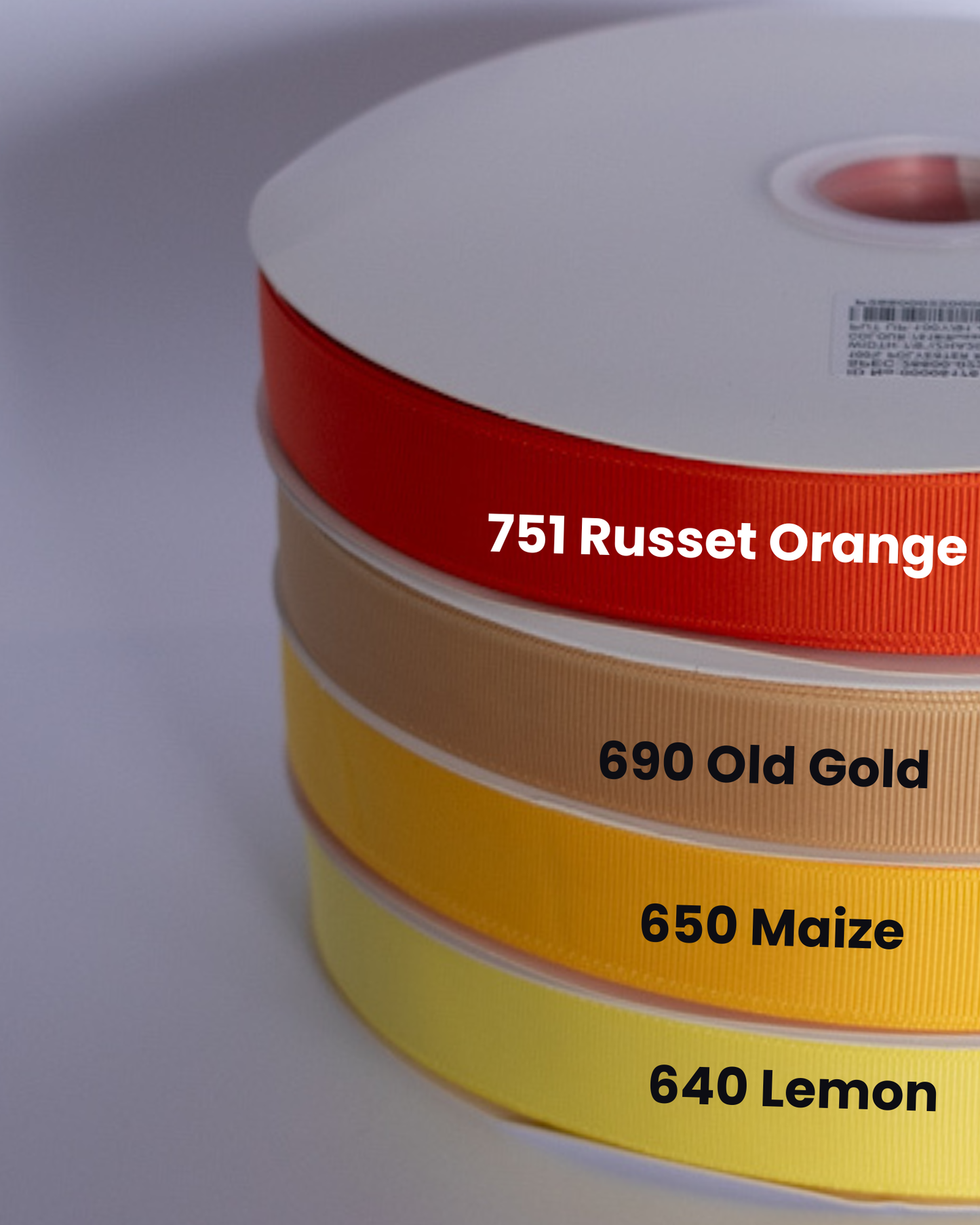 7/8” Grossgrain Ribbon - 100 yards (Citrus)