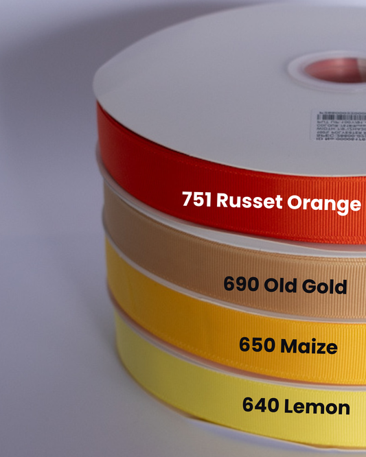 7/8” Grossgrain Ribbon - 100 yards (Citrus)