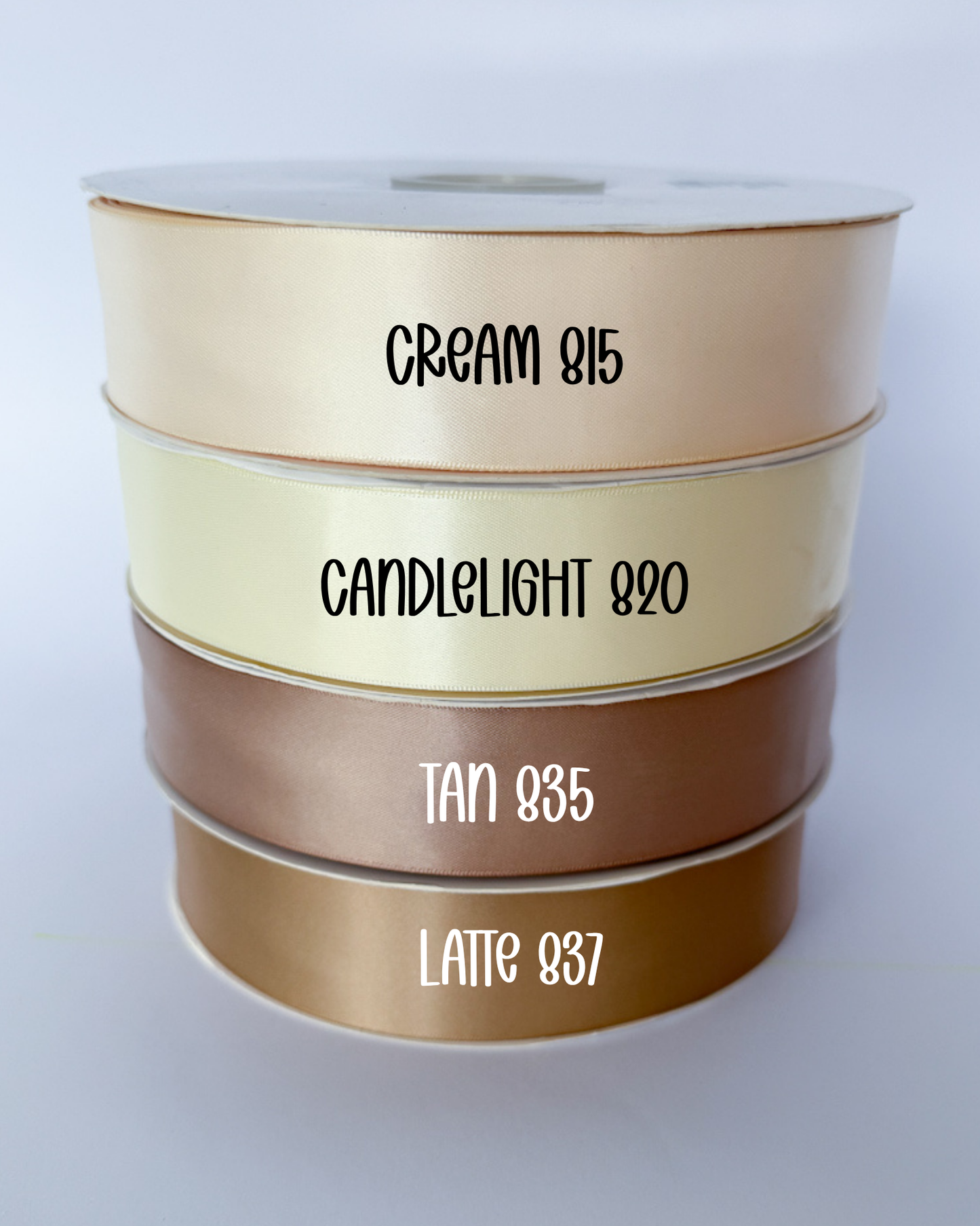 1.5” Satin Double-Faced Ribbon - 100 yards (Nudes)