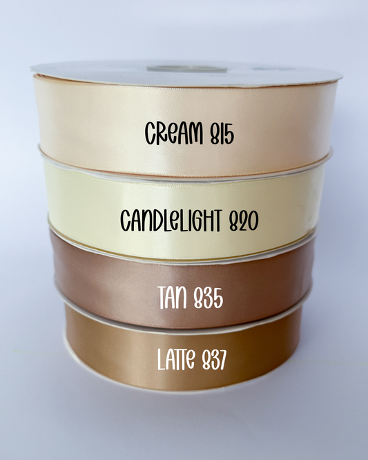 1.5” Satin Double-Faced Ribbon - 100 yards (Nudes)