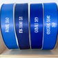 1.5” Satin Double-Faced Ribbon - 100 yards (Dark Blues)