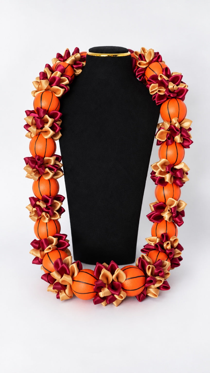 Slam Dunk Basketball Satin Ribbon Graduation Lei – Ana Cervantes Creations